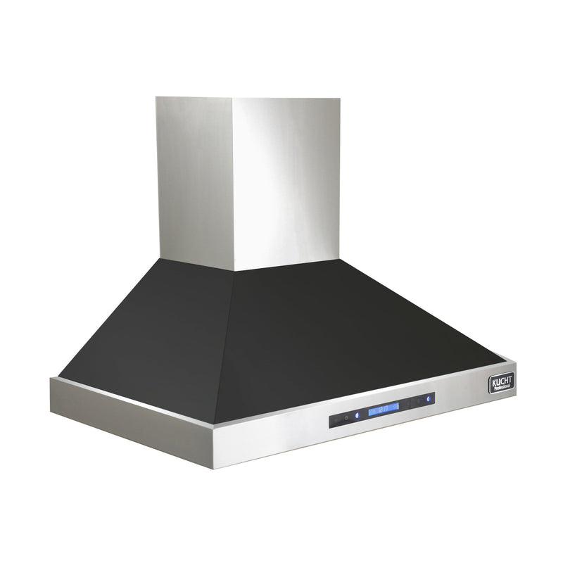 Kucht 30-Inch Wall Mounted Hood 900 CFM in Black (KRH3015A-K)