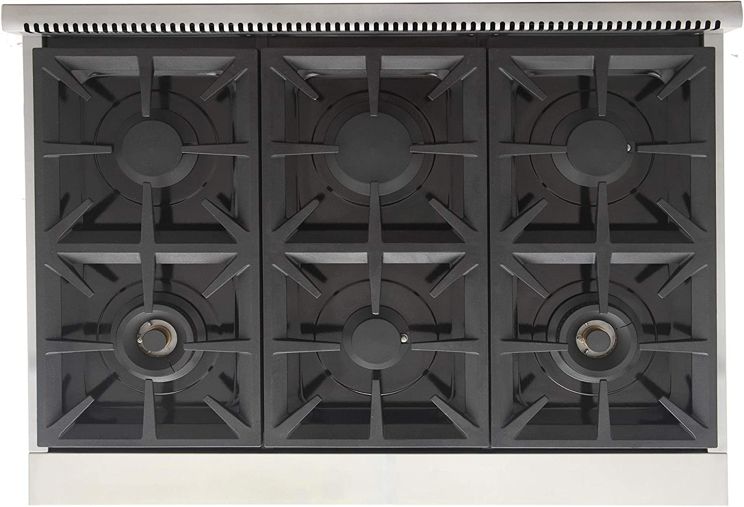 Kucht 36-Inch Gas Range in Stainless Steel with Black Knob (KFX360-K)