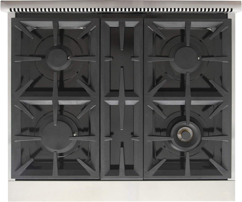 Kucht 30-Inch Gas Range in Stainless Steel with Black Knob (KFX300-K)