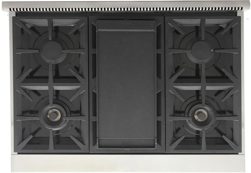 Kucht 36-Inch 6 Burner Gas Rangetop in Stainless Steel with Royal Blue Knob (KFX369T-B)