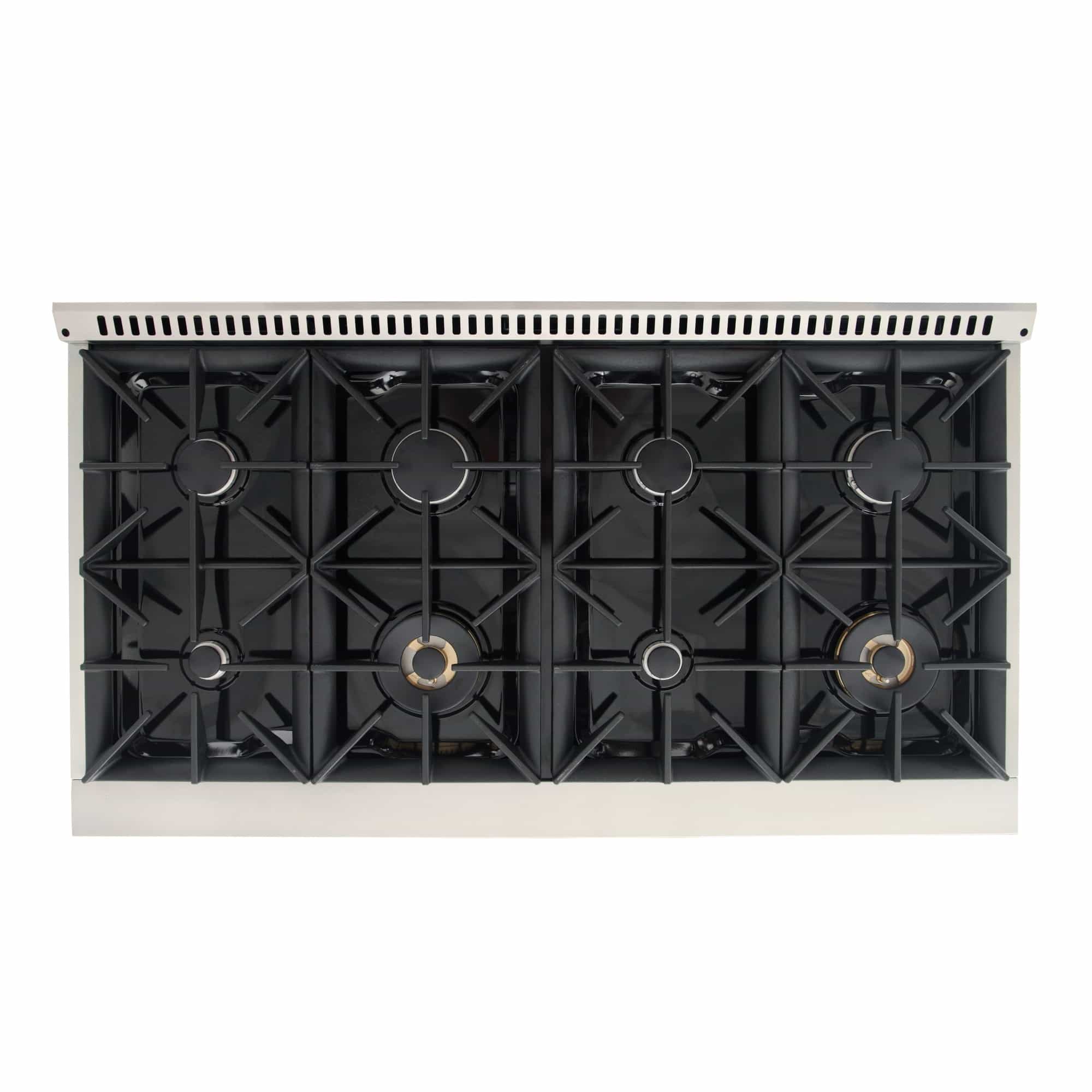 Kucht 48-Inch Pro-Style Dual Fuel Range in Stainless Steel with Black Oven Door (KDF482-K)