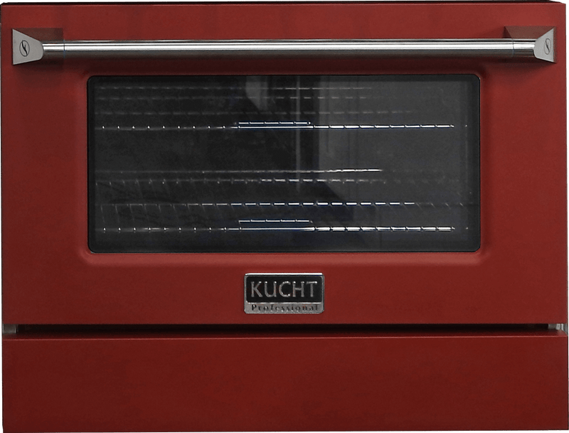 Kucht 30-Inch Pro-Style Dual Fuel Range in Stainless Steel with Red Oven Door (KDF302-R)