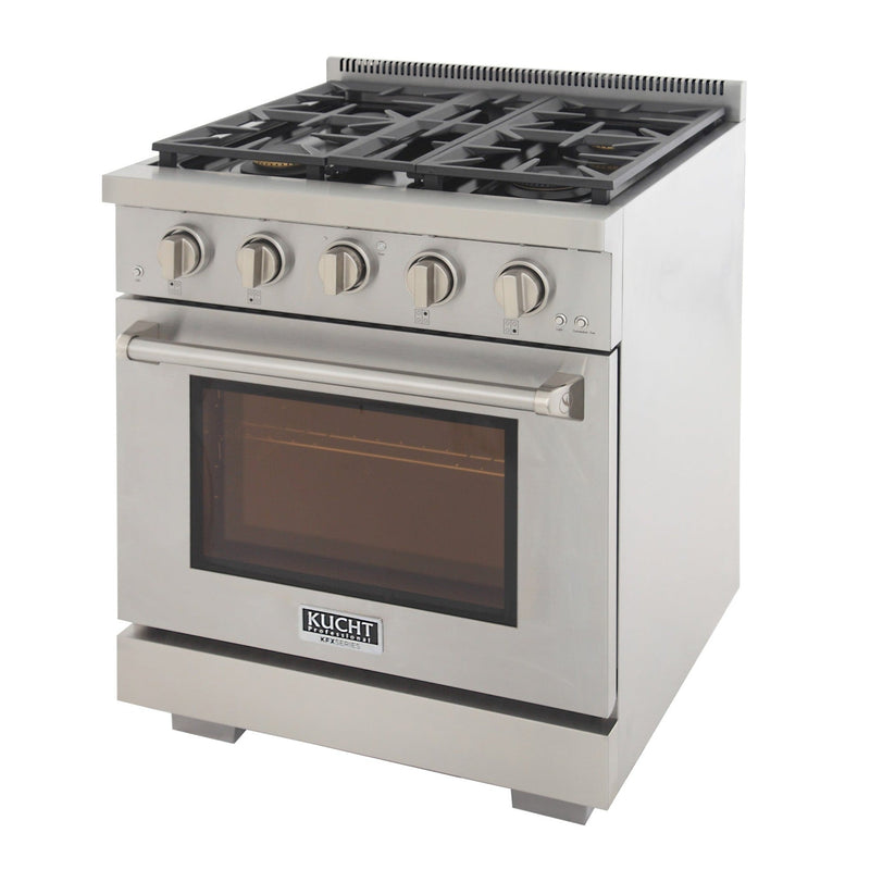 Kucht 30 in. 4.2 cu. ft. All Gas Range in Stainless Steel and Accents KFX300