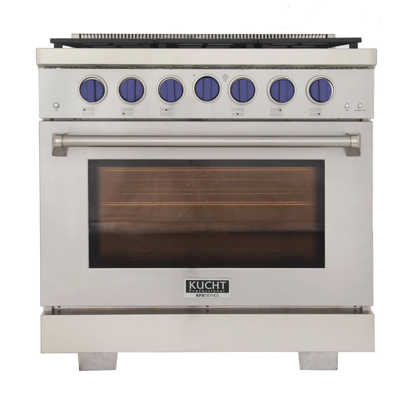 Kucht 36 in. 5.2 cu. ft. All Gas Range in Stainless Steel with Accents - KFX360