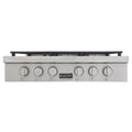 Kucht 36 in. Professional 6 Burner Gas Stovetop in Stainless Steel with Accents KFX369T