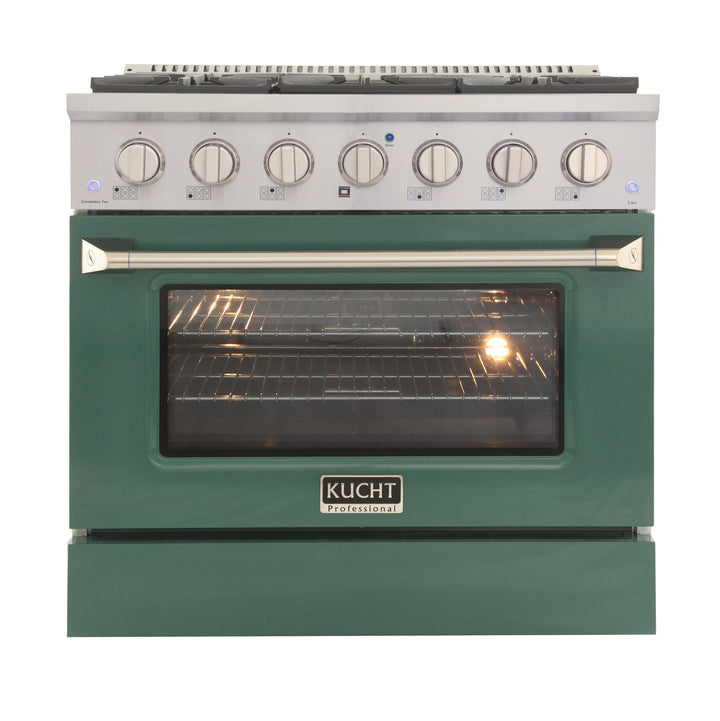 Kucht 36 in. 5.2 cu. ft. Professional All Gas Range in Stainless Steel with Color Options KNG361