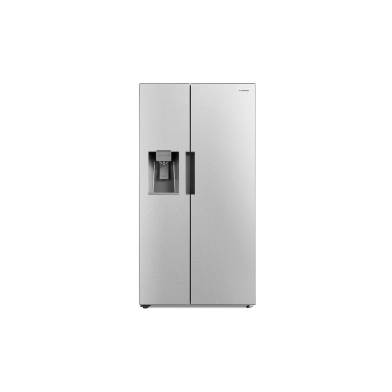 Cosmo 26.3 cu. ft. Side-by-Side Refrigerator with Water and Ice Dispenser in Stainless Steel - COS-SBSR263RHSS