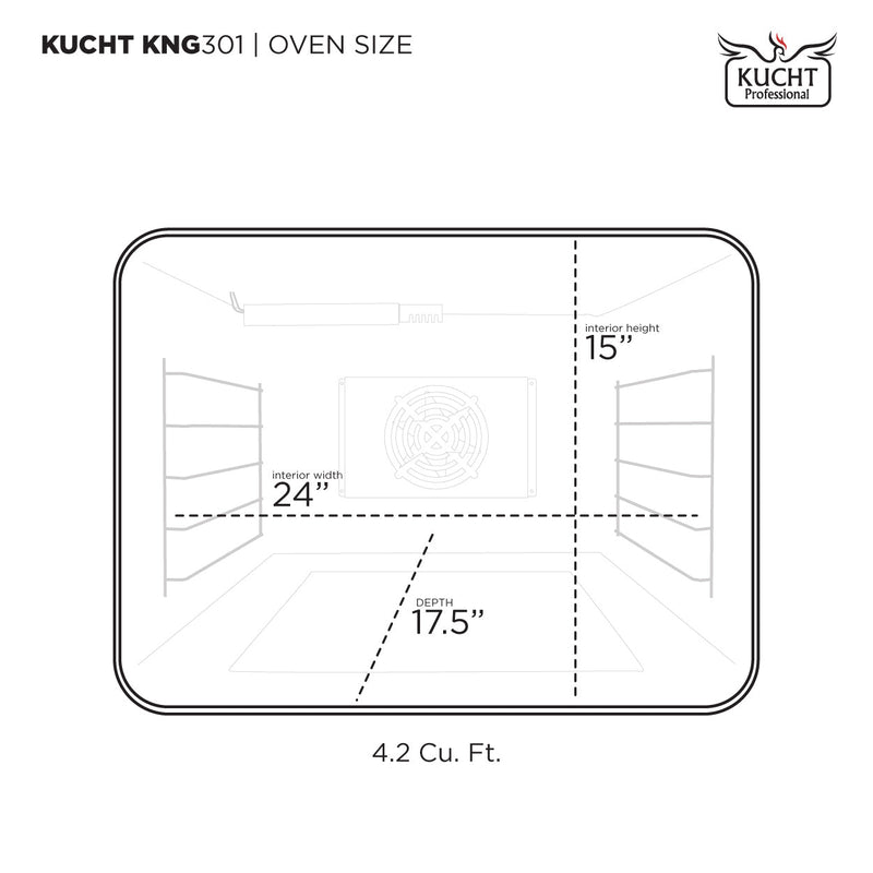 Kucht 30-Inch Pro-Style Dual Fuel Range in Stainless Steel with White Oven Door (KDF302-W)