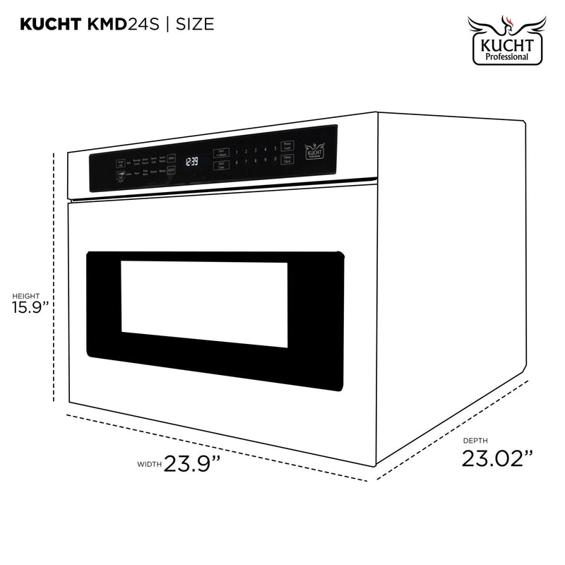 Kucht 24-Inch 1.2 Cu. Ft. Microwave Drawer in Stainless Steel (KMD24S)