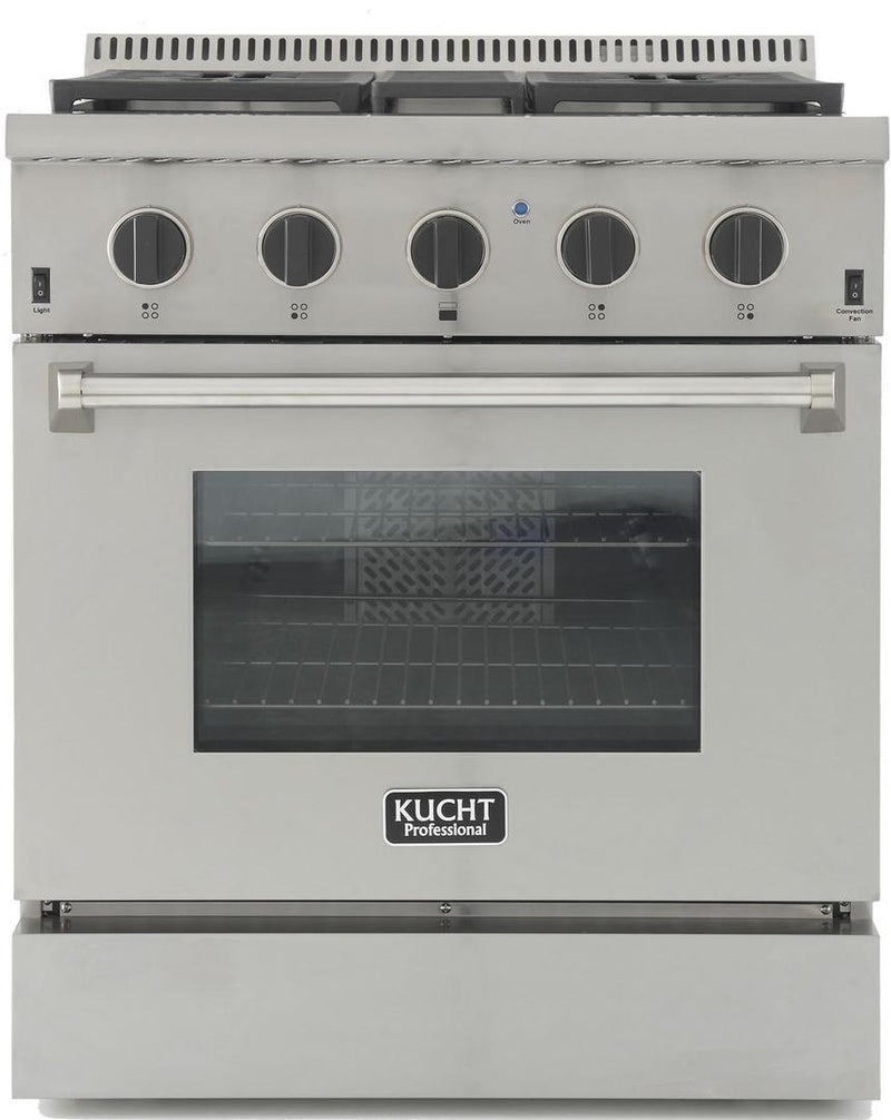 Kucht 30-Inch 4.2 Cu. Ft. PropaneAll Gas Range with Convection Oven in Stainless Steel (KRG3080U)