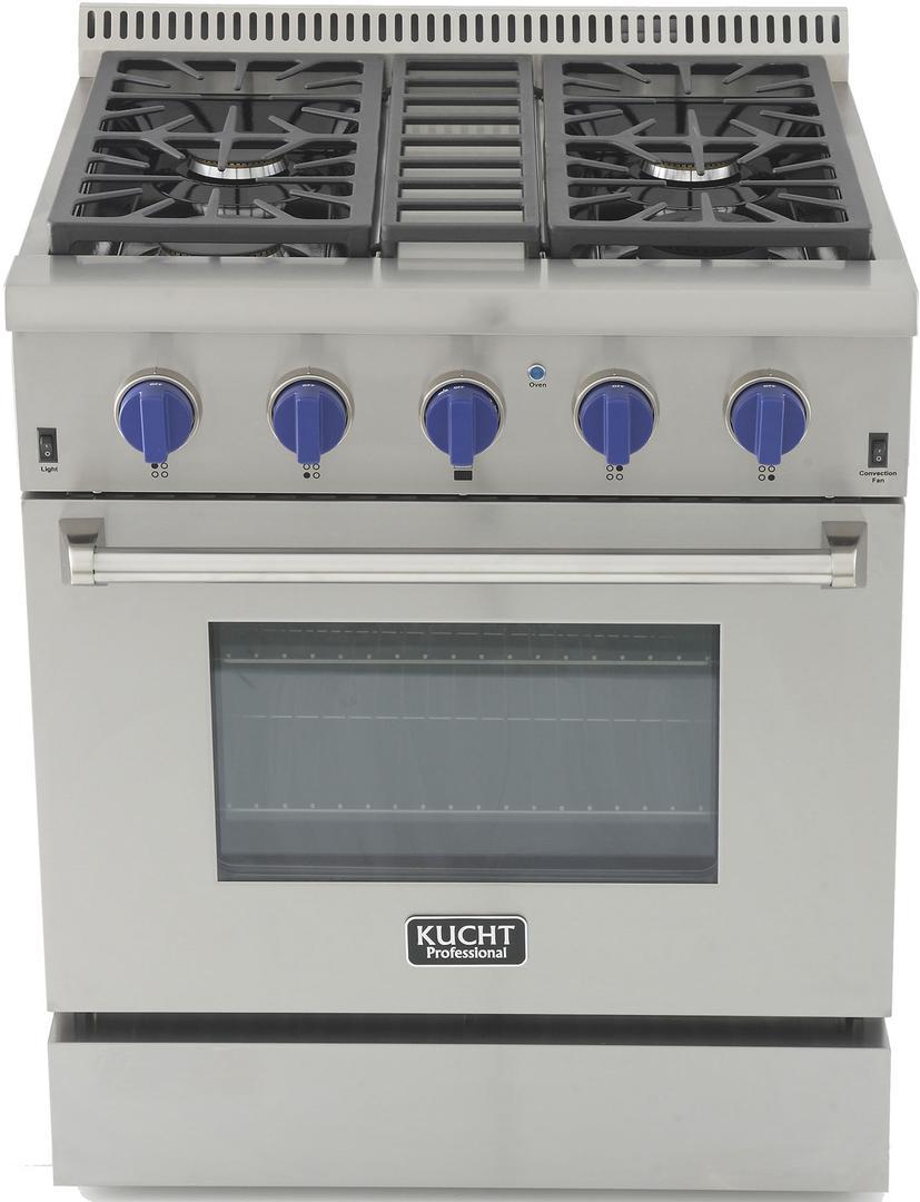Kucht 30-Inch 4.2 Cu. Ft. PropaneAll Gas Range with Convection Oven in Stainless Steel (KRG3080U)