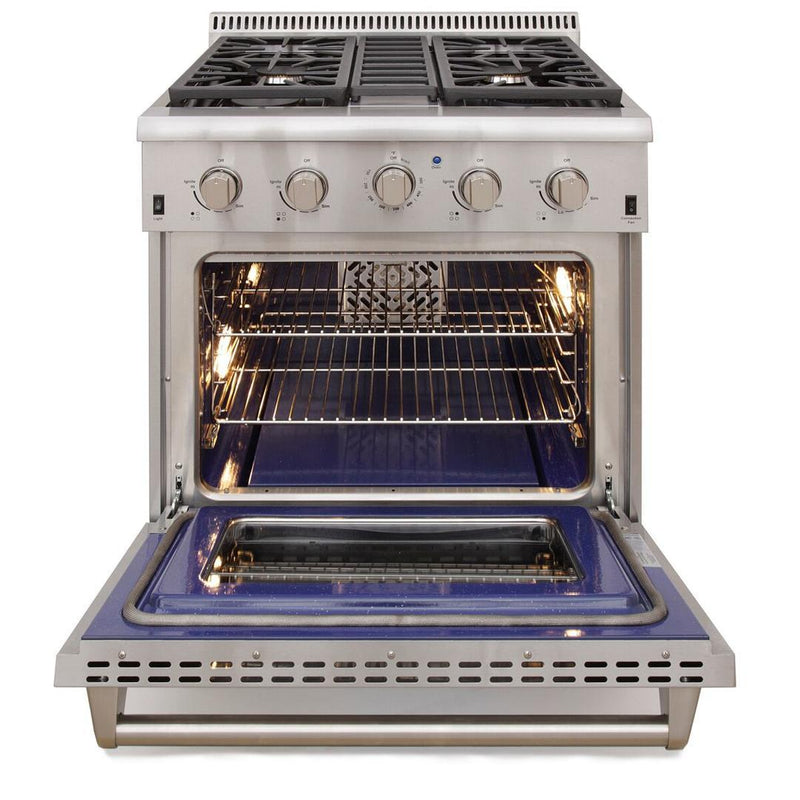 Kucht 30-Inch 4.2 Cu. Ft. PropaneAll Gas Range with Convection Oven in Stainless Steel (KRG3080U)