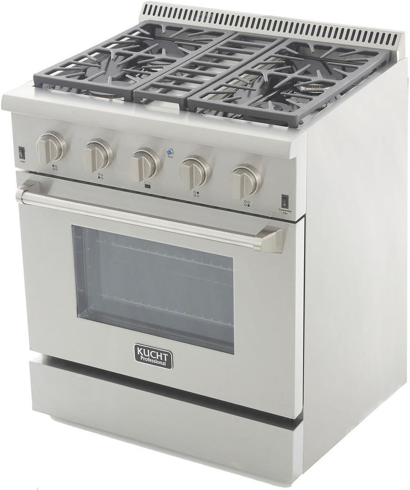 Kucht 30-Inch 4.2 Cu. Ft. PropaneAll Gas Range with Convection Oven in Stainless Steel (KRG3080U)