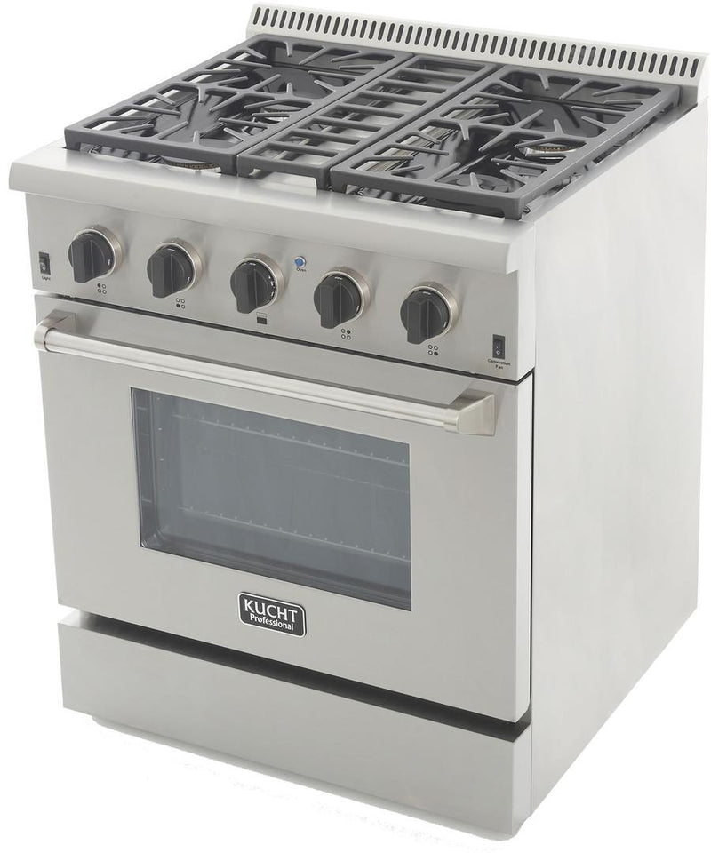 Kucht 30-Inch 4.2 Cu. Ft. PropaneAll Gas Range with Convection Oven in Stainless Steel (KRG3080U)