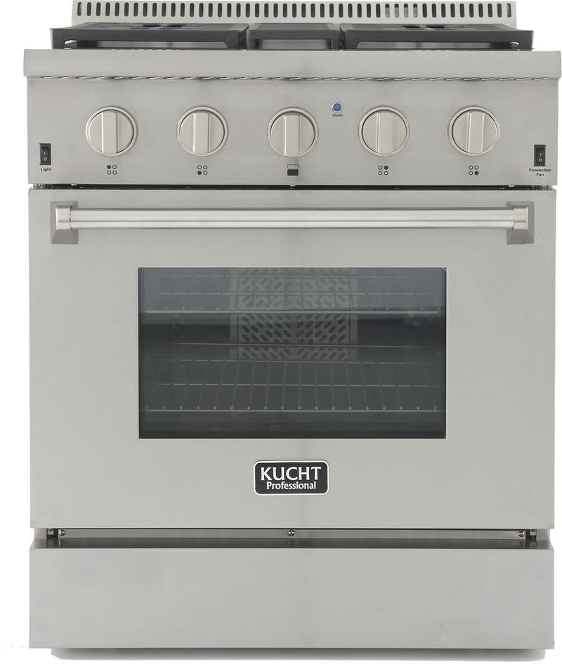 Kucht 30-Inch 4.2 Cu. Ft. PropaneAll Gas Range with Convection Oven in Stainless Steel (KRG3080U)