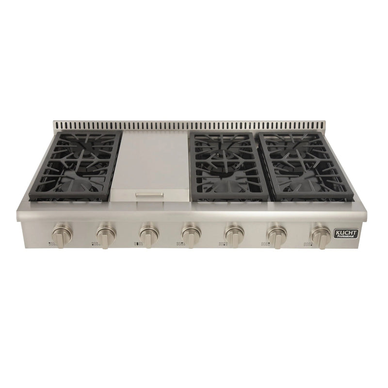 Kucht 48 in. 6 Burner Gas Stovetop in Stainless Steel KRT481GU