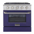 Kucht 30-in Deep Recessed 4 Burners Convection Oven Freestanding Dual Fuel Range In Stainless Steel 