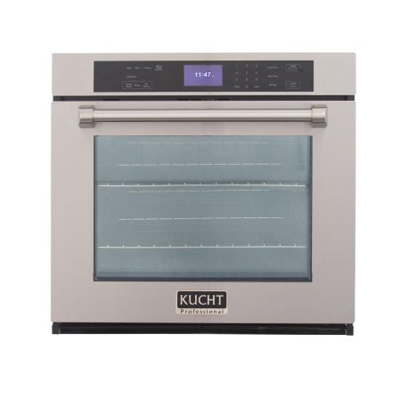 Kucht 30-Inch Single Electric Wall Oven with True Convection and Self-Cleaning in Stainless Steel - KWO310