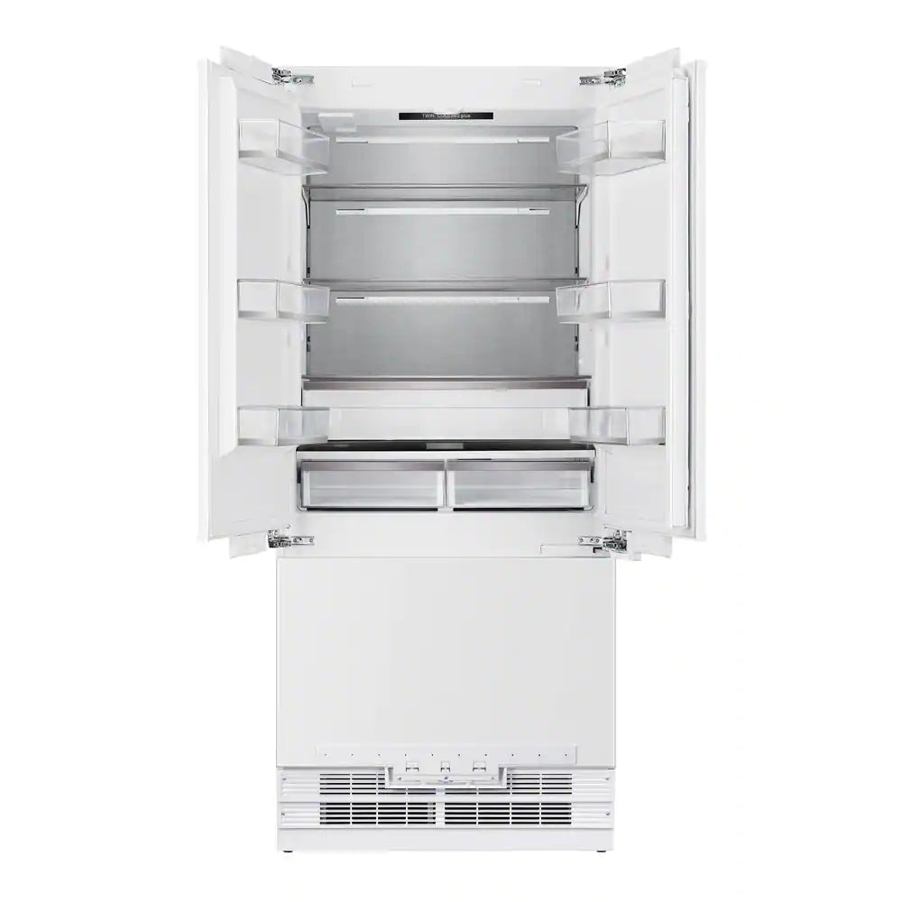 Kucht 36" Built-In 19.6 Cu. Ft. French Door Refrigerator in Custom Panel Ready, Counter Depth, with Ice Maker
