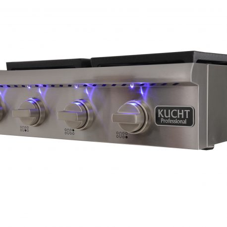 Kucht 48 in. 6 Burner Gas Stovetop in Stainless Steel KRT481GU