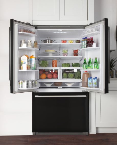 Kucht 36-Inch 26.1 Cu. Ft. French Door Refrigerator with Interior Ice Maker in Black - K748FDS-K