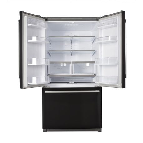 Kucht 36-Inch 26.1 Cu. Ft. French Door Refrigerator with Interior Ice Maker in Black - K748FDS-K