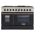 Kucht 46-in 8 Burners 4.2-cu ft / 2.5-cu ft Convection Oven Freestanding Double Oven Dual Fuel Range 