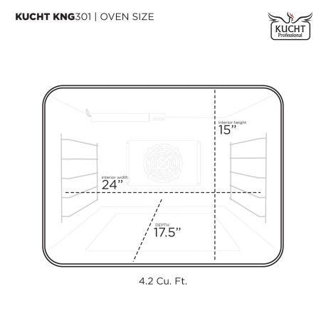 KUCHT Gemstone Professional 30-Inch 4.2 Cu. Ft. Dual Fuel Range with Sealed Burners and Convection Oven - KED304