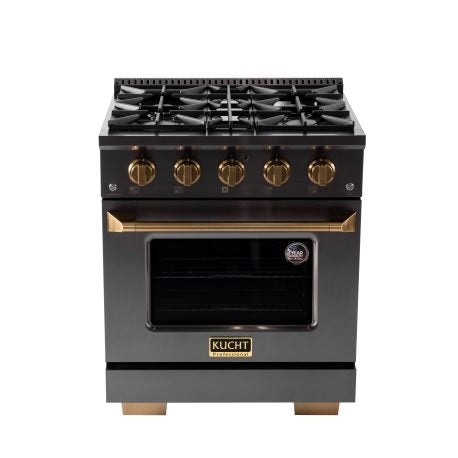 KUCHT Gemstone Professional 30-Inch 4.2 Cu. Ft. Dual Fuel Range with Sealed Burners and Convection Oven - KED304