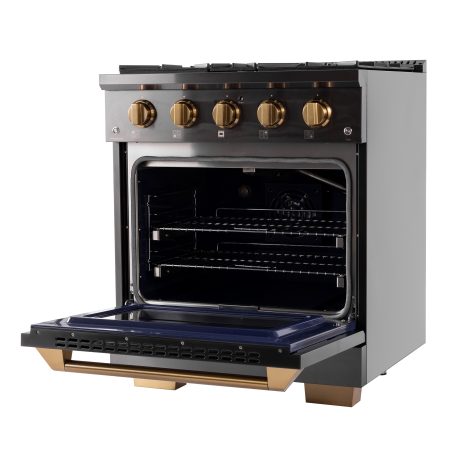 KUCHT Gemstone Professional 30-Inch 4.2 Cu. Ft. Dual Fuel Range with Sealed Burners and Convection Oven - KED304