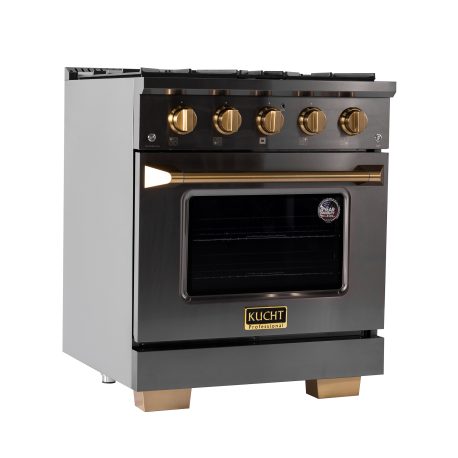 KUCHT Gemstone Professional 30-Inch 4.2 cu. ft. Range with Sealed Burners and Convection Oven in Titanium Stainless Steel - KEG303