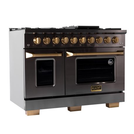 KUCHT Gemstone Professional 48-Inch 46.7 Cu. Ft. Dual Fuel Range with Sealed Burners and Convection Oven 