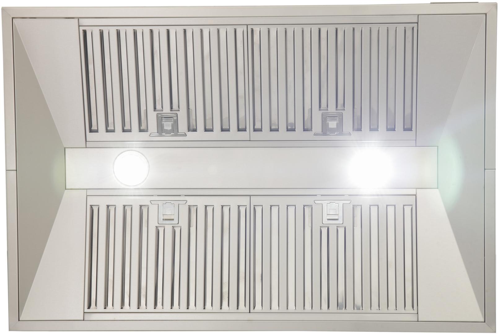 Kucht 36-Inch Island Mounted Range Hood 900CFM in Stainless Steel Modern Design (KRH3612IS)