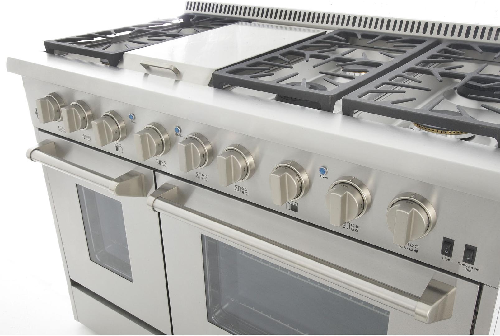 Kucht 48-Inch 6.7 Cu. Ft. Range with Sealed Burners and Griddle in Stainless Steel (KRG4804U)