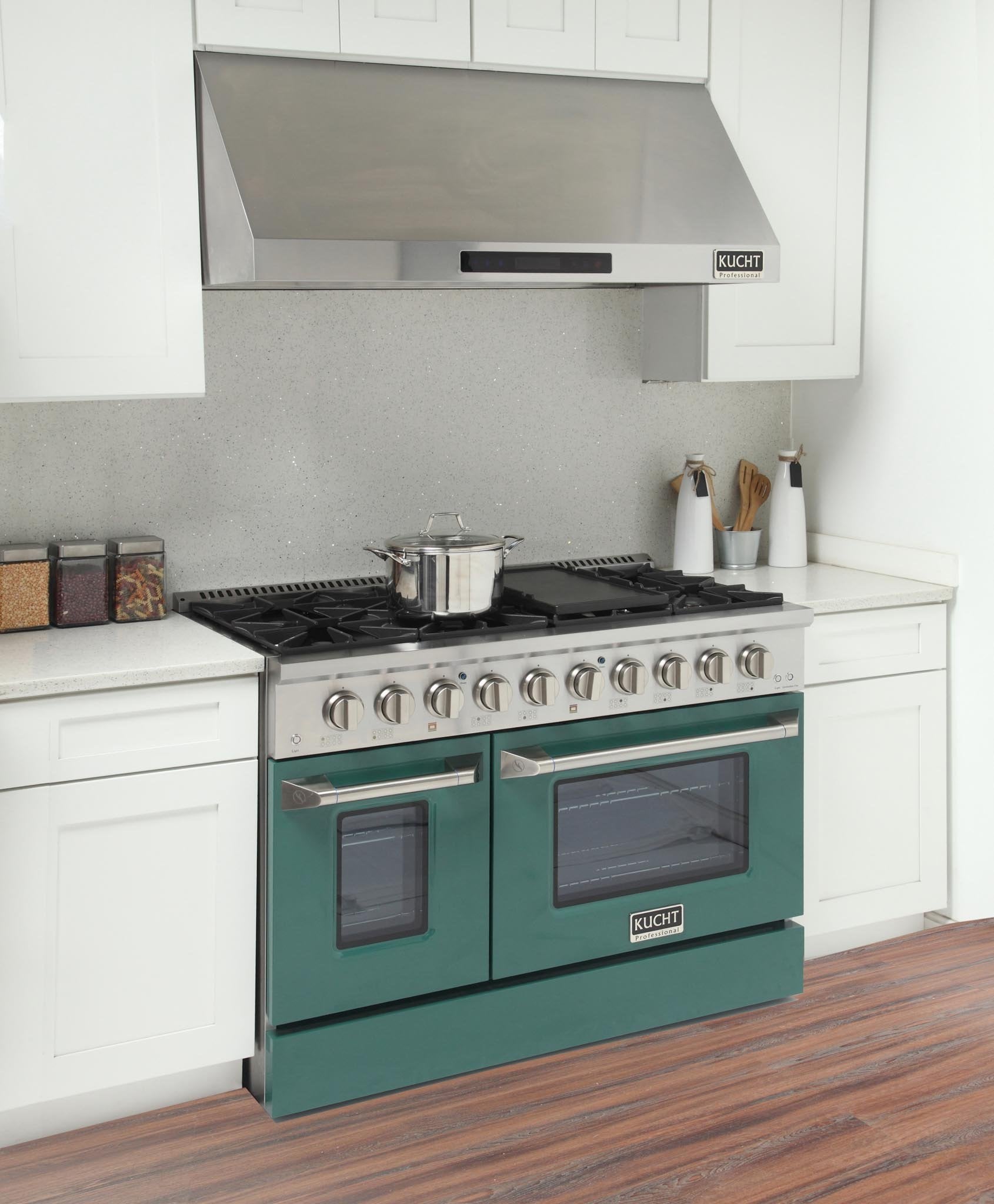 Kucht 48-Inch 6.7 Cu. Ft. Gas Range with Grill/Griddle in Green (KNG481-G)