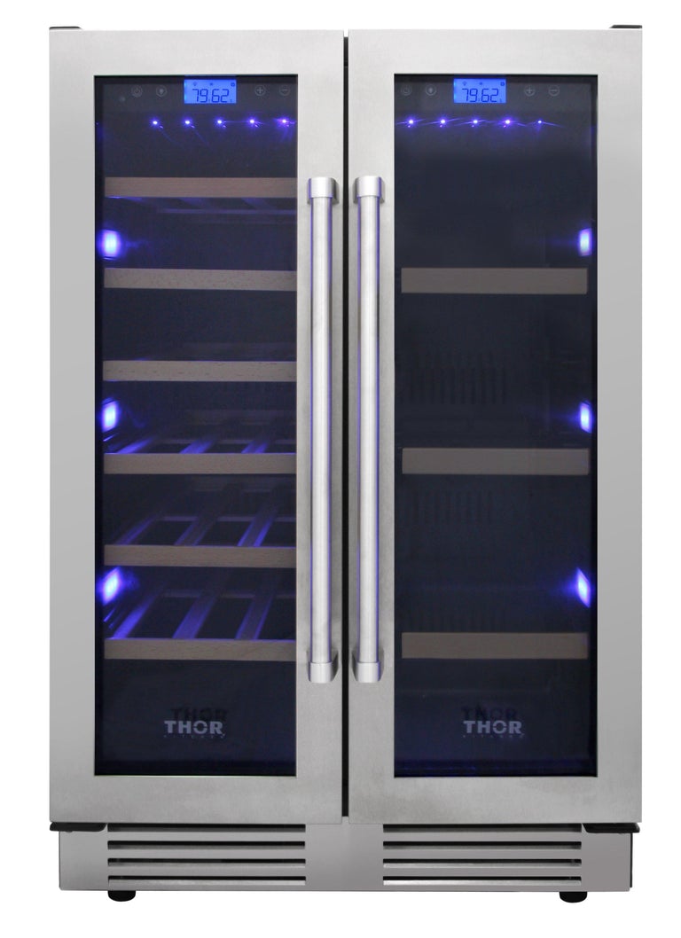 Thor Kitchen 24 in. 21 Bottle and 95-Can Wine Cooler - TBC2401DI