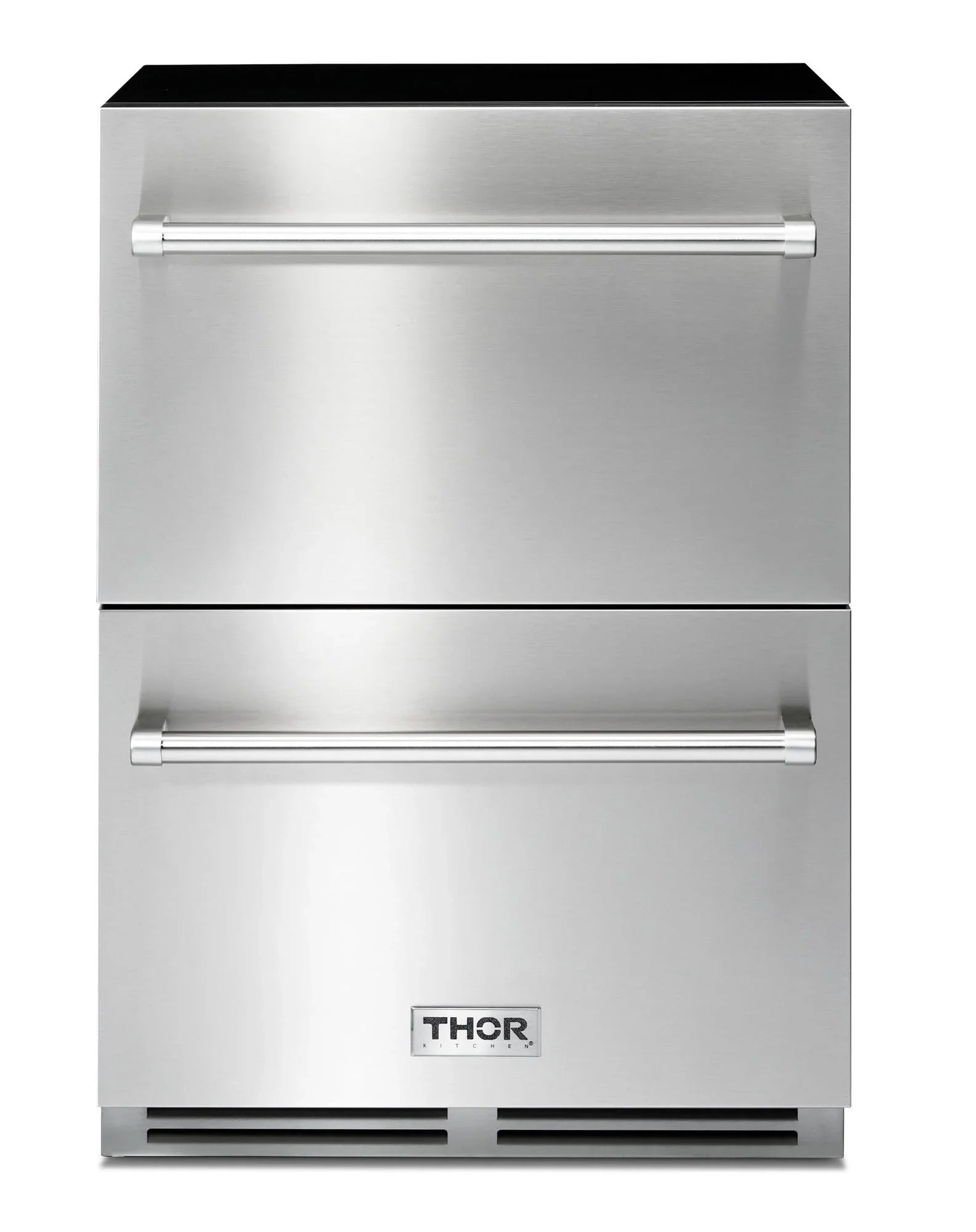 Thor Kitchen 24-Inch 5.4 cu. ft. Built-in Indoor/Outdoor Undercounter Double Drawer Refrigerator in Stainless Steel - TRF24U