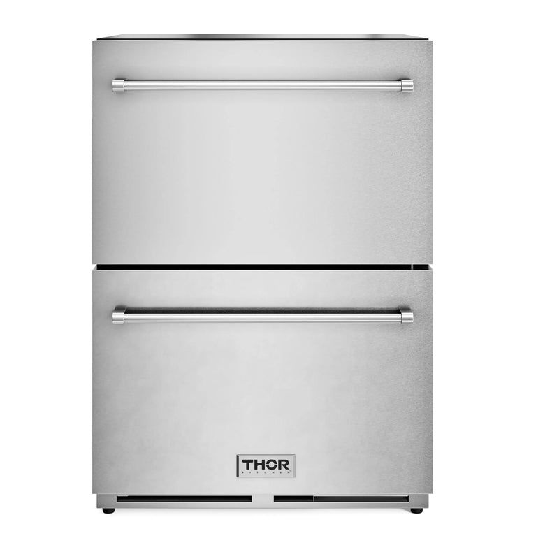 Thor Kitchen 24-Inch Indoor Outdoor Freezer Drawer in Stainless Steel