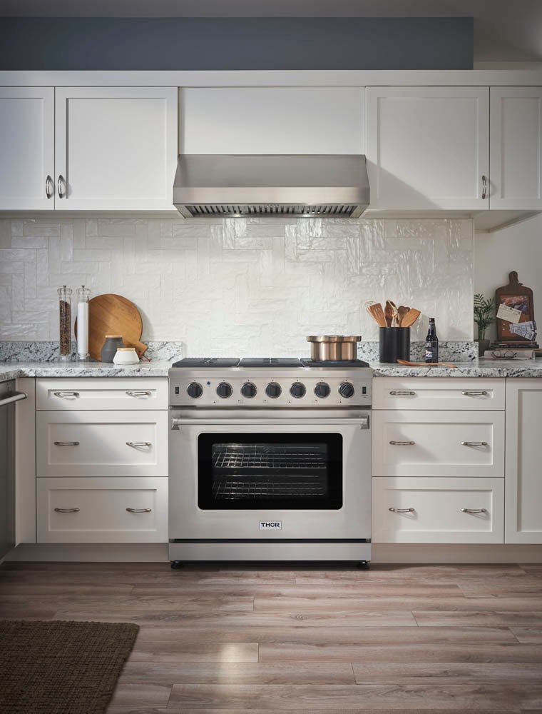 Thor Kitchen 36 in. 6.0 Cu. Ft Professional Gas Range in Stainless Steel 