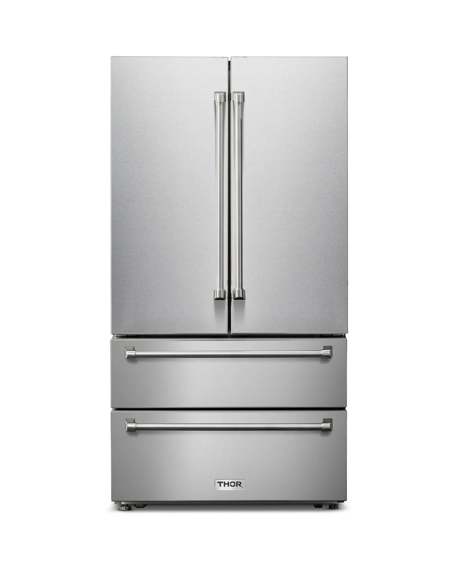 Thor Kitchen 36-Inch 22.5 cu. ft Freestanding French Door Refrigerator with Ice Maker in Stainless Steel - TRF3602