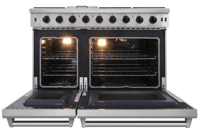 Thor Kitchen 48-Inch 6.8 cu. ft. Double Oven Gas Range in Stainless Steel (LRG4807U)