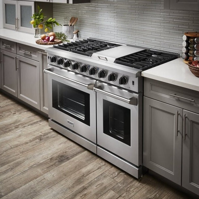 Thor Kitchen 48 in. Duel Fuel Kitchen Gas Range Cooking Stove Freestanding - LRG4807U